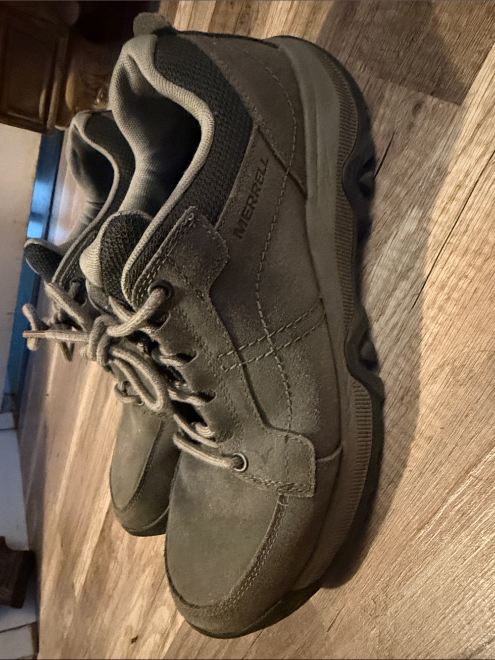 Merrell Men's Gray Suede Lace-Up Sneakers